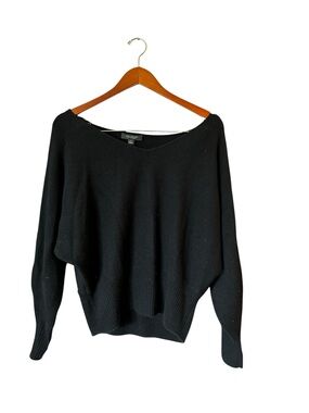 Ann Taylor Black V-Neck Lightweight Knit Sweater